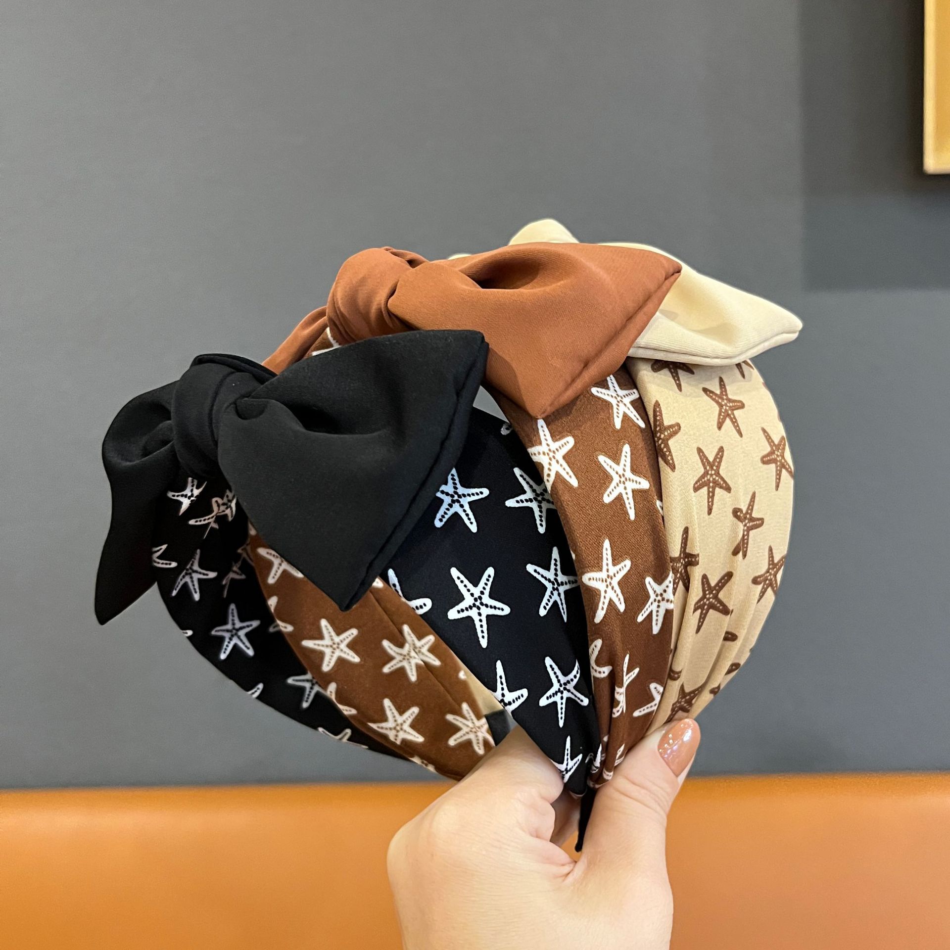 韓國新款復古小香風bai搭雙層蝴蝶結髮箍發卡ins外出時尚頭飾頭箍