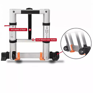 Factory Direct Sales Telescopic Ladder Accessories Stainless Steel Folding Ladder Accessories Hook Anti-Slip Cover Wheel Stable Balance Rod