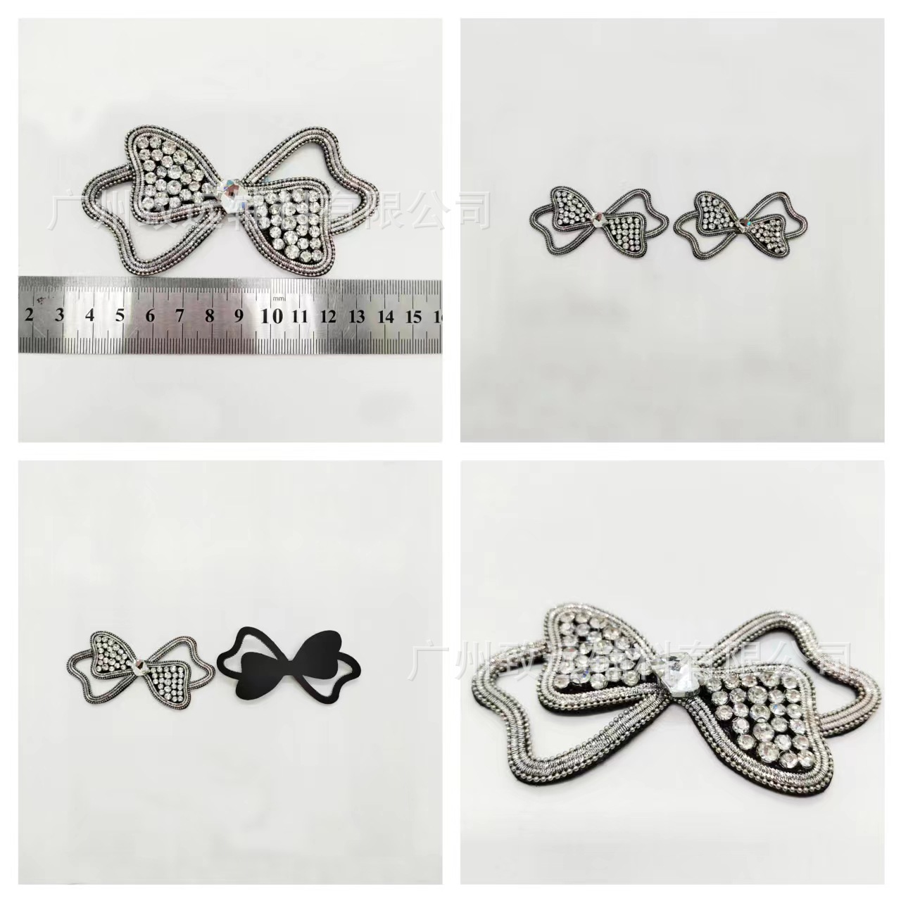 Venta de fábrica de nuevos parches de tela con cuentas hechos a mano con lazo, accesorios DIY para ropa, zapatos, sombreros, bolsos, vestidos de novia y cuellos.