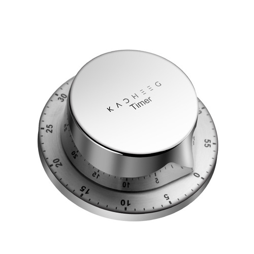 Stainless steel timer student time manager rotating countdown alarm clock kitchen mechanical magnetic timer