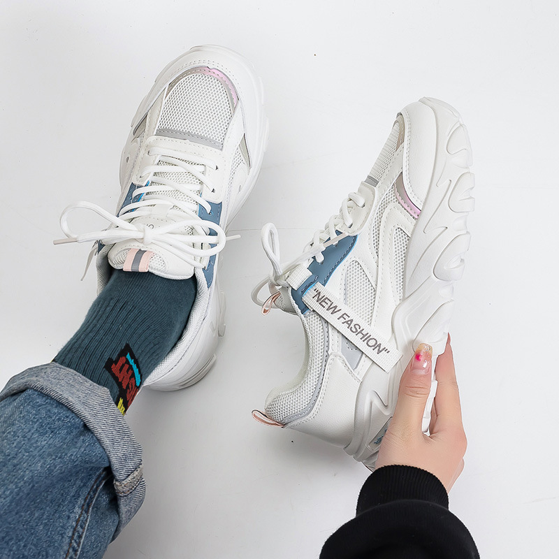 Zapatos estilo Dad para mujer, primavera 2022, nuevos, con suela gruesa, que aumentan la altura, zapatillas versátiles, estilo coreano, modernos, informales, 7788