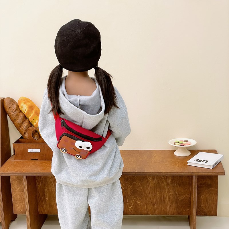 Bolsas japonesas para niños y niñas de dibujos animados lindos ojos grandes bolsas de cintura para bebés de automóviles 2025 nuevas bolsas de comercio exterior transfronterizas para niños