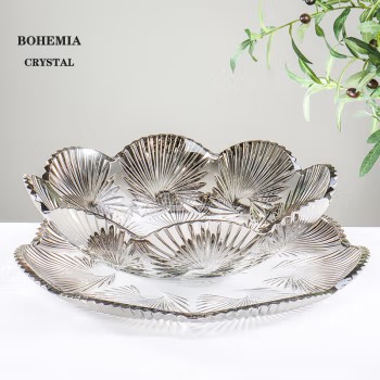Frutero de cristal importado original de la República Checa, frutero de lujo ligero, regalo de inauguración, regalo de apertura, pieza decorativa, frutero para el hogar. image 4