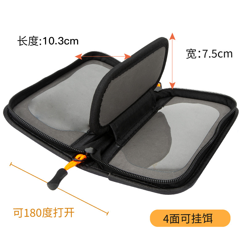 Comailei Road Yama boca bolsa de lentejuelas bolsa de equipo de pesca caja de almacenamiento cabeza de plomo gancho equipo de pesca bolsa Luya accesorios de pesca portátil