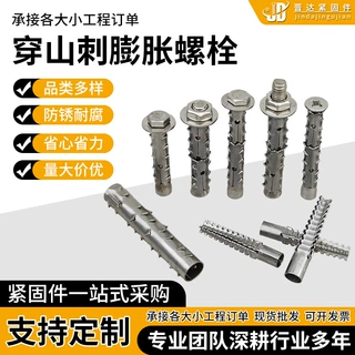 定制穿山刺膨胀螺栓空心砖轻质砖专用厂家非标定制鱼鳞拉爆膨胀管