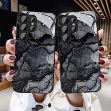 创意A90保护套S24钢化玻璃手机壳大理石A54适用A16三星S25ULTRA