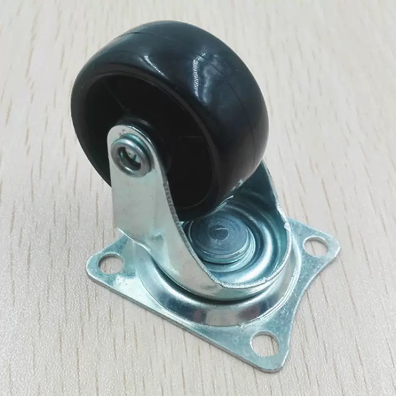 平底活动万向轮 1.5寸黑色PP家具脚轮 实木架小轮子 厂家供应