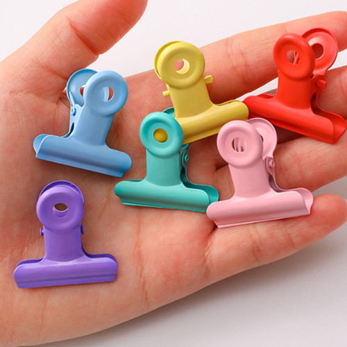 Colorful paint round clip 31MM metal round clip candy color ticket clip information storage account clip cross-border exclusive supply