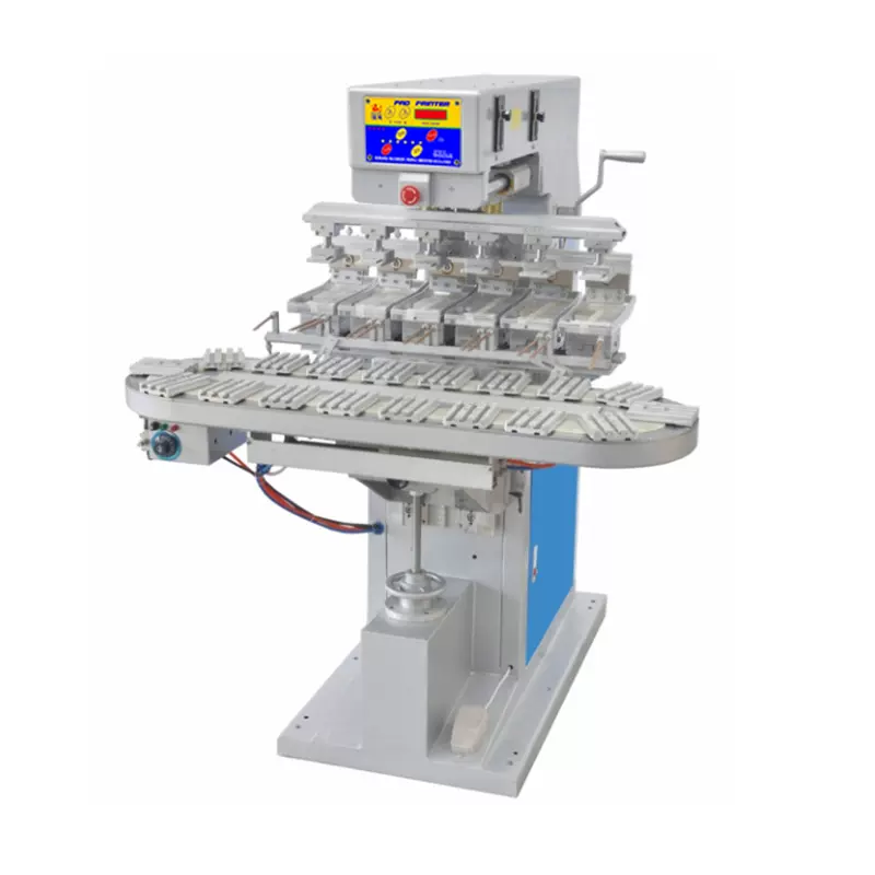 宝龙M6/C六色转盘运输带100*200全自动移印机厂家直销包邮