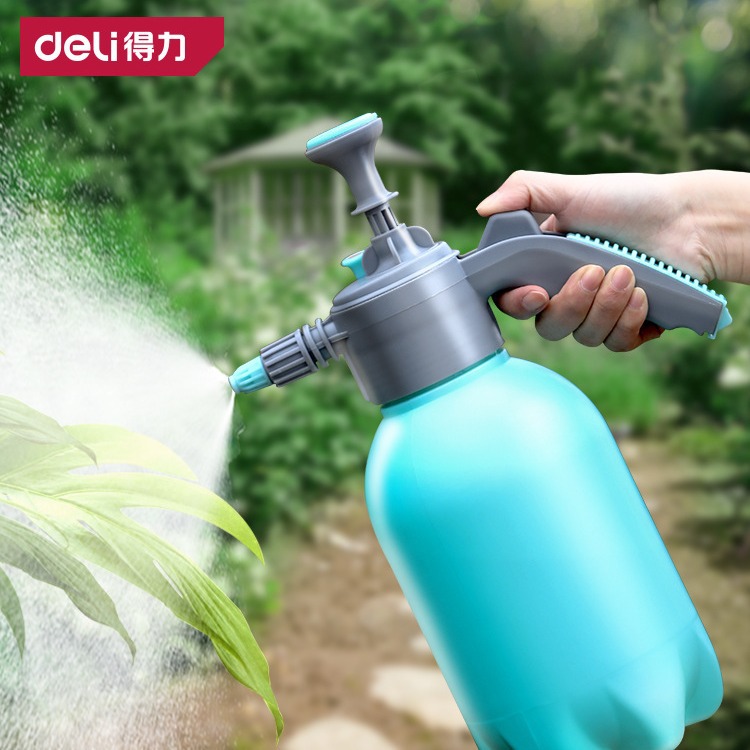 得力喷壶喷雾瓶园艺家用浇花高压浇水壶 洗车玻璃酒精消毒喷水壶