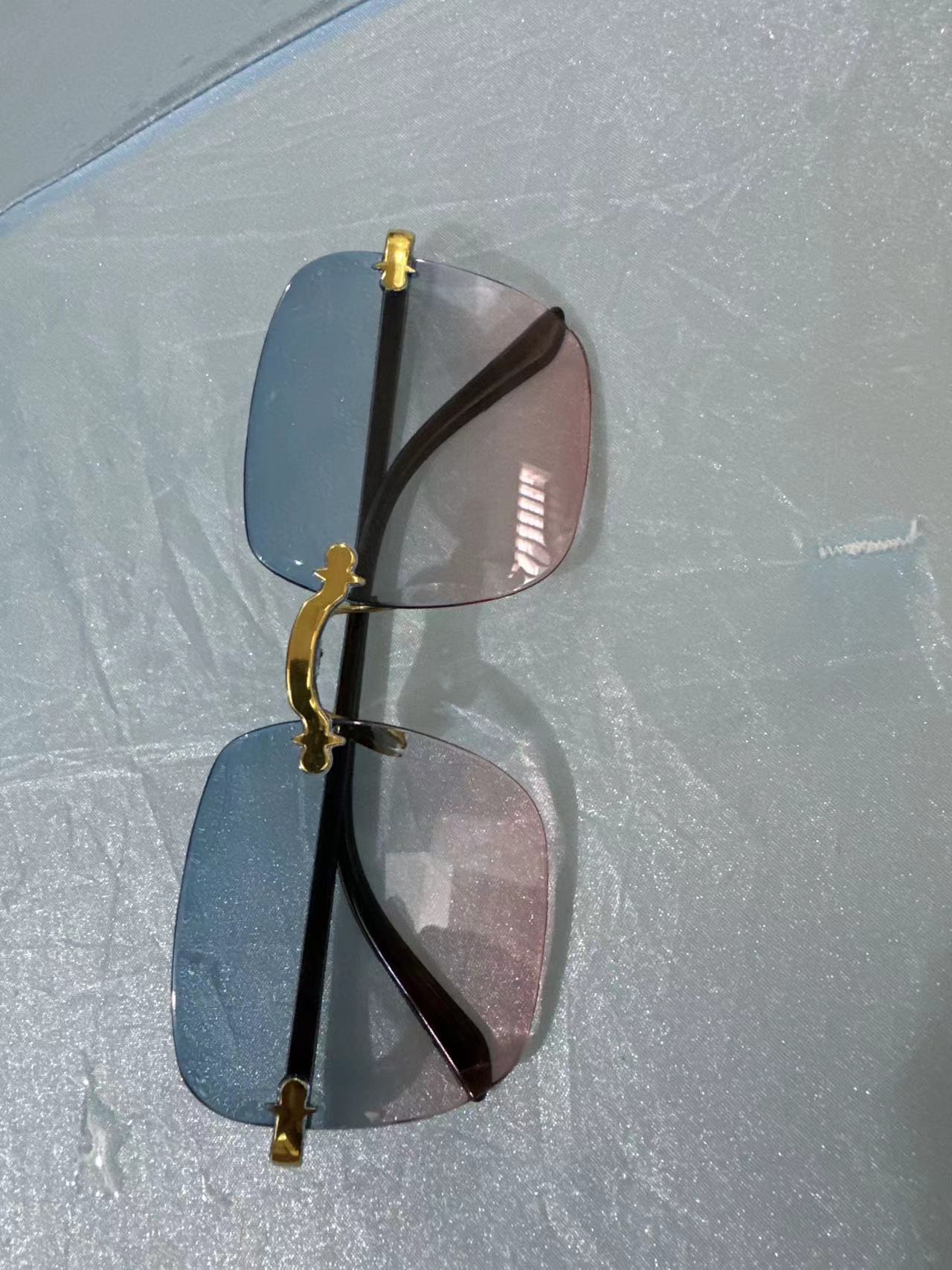 Nuevas gafas de sol sin marco de vanguardia Internet celebridad gafas de sol de moda de las mujeres de moda I estilo coreano gafas de sol a prueba de UV