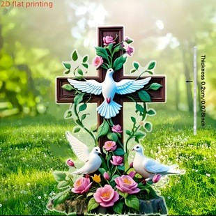 Cross-Border New 2D Acrylic Garden Decoration Ground Planter Potted Plant Courtyard Decoration Ground Planter