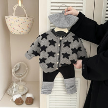 女童毛衣秋冬季2025新款婴儿衣服洋气时髦针织开衫宝宝冬装外出服