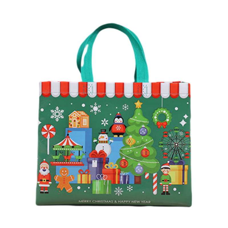 Bolso no tejido de Navidad bolso de mano logotipo personalizado gran película de dibujos animados transfronterizos alta sensación bolsa de embalaje de regalo