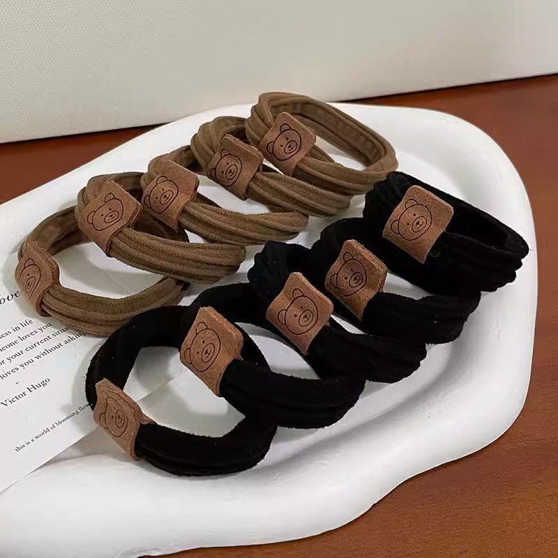 Simple nuevo Maillard cabeza cuerda de bola de las mujeres cabeza alta Cola de Caballo corbata de pelo cuerda de pelo alta elástico durable banda de goma tocado