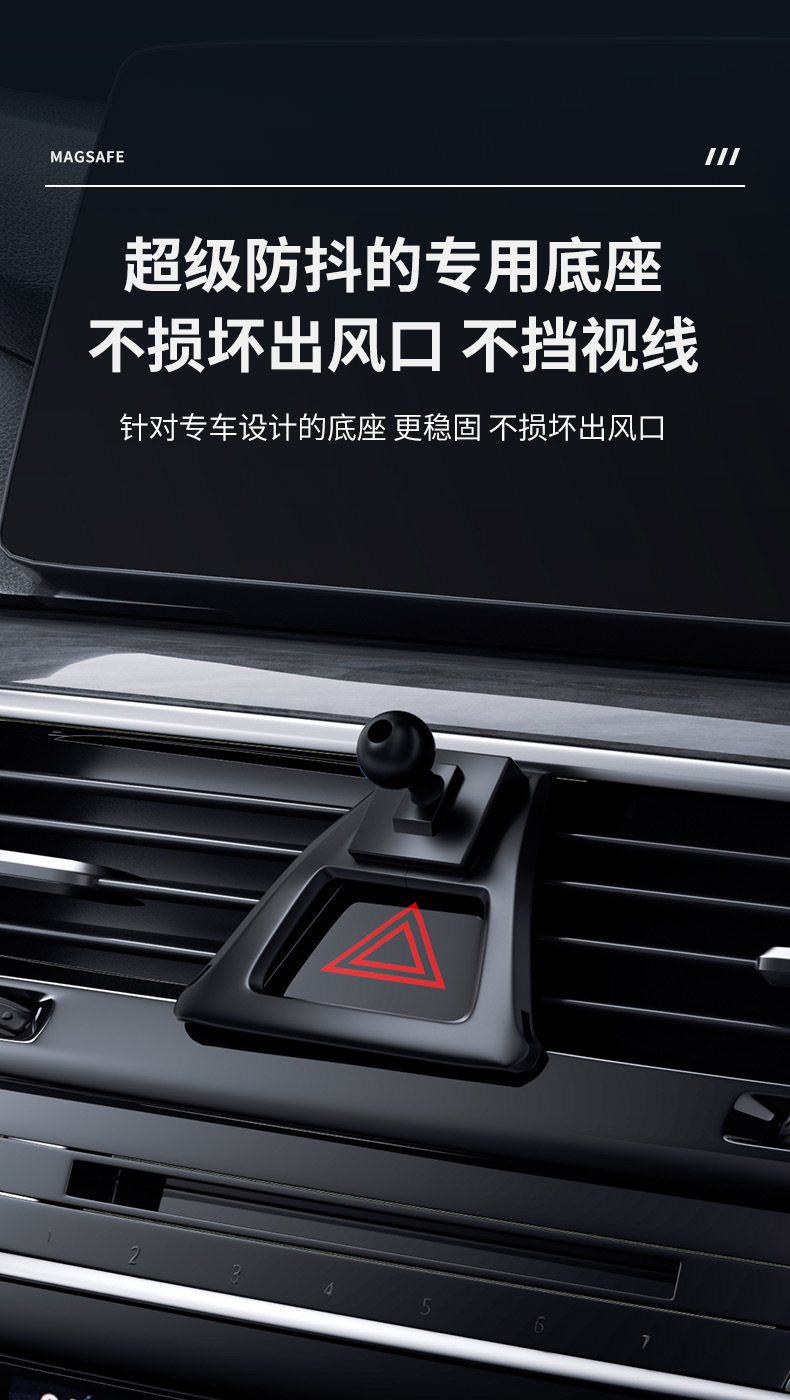 Mercedes-Benz C- Class GLC/ML/S-Class/B-Class/E-class GLS/GLK/glla car wireless charging mobile phone bracket magnetic suction