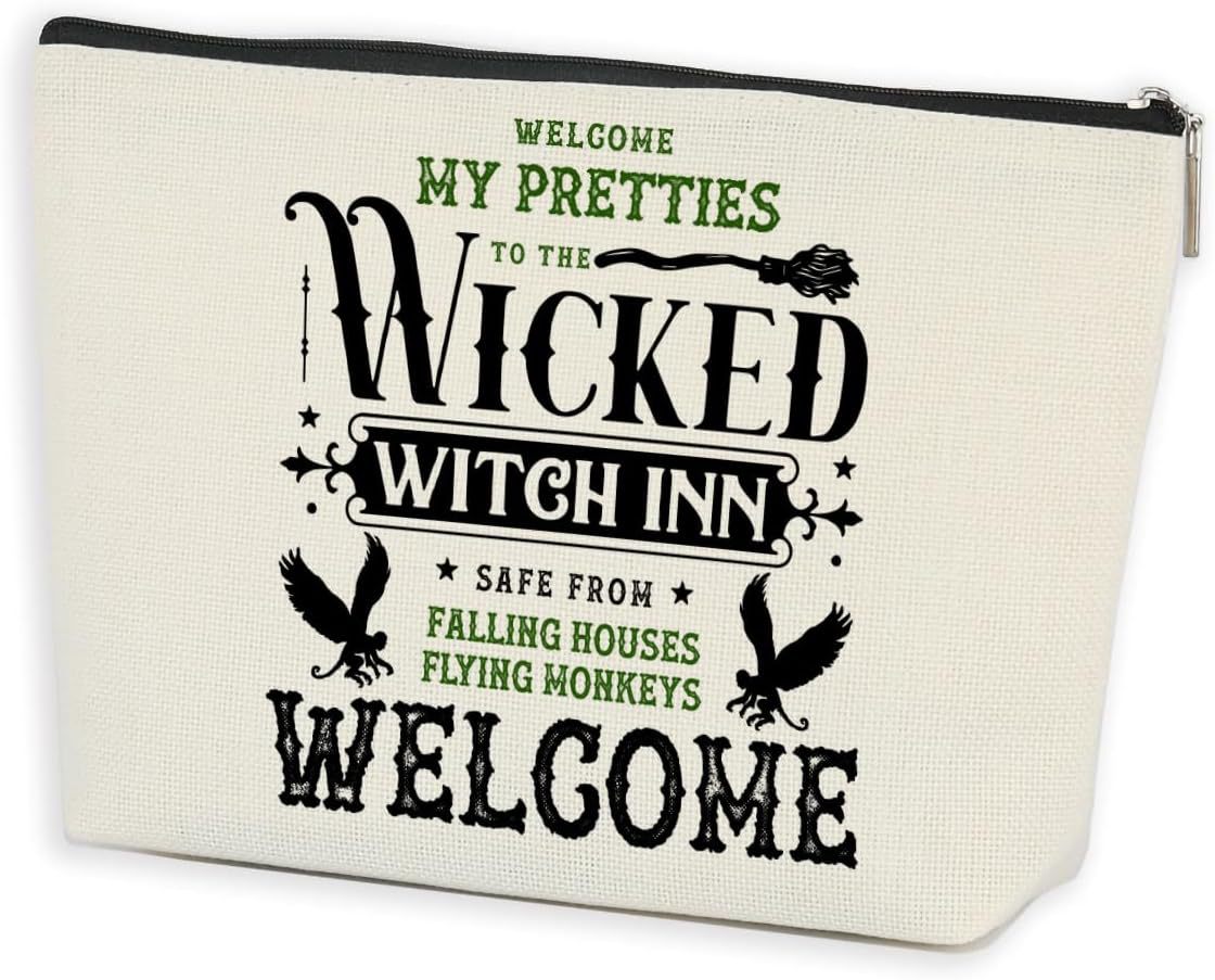 Transfronterizos Amazon Halloween maquillaje letras Halloween brujas maquillaje bolsa bolsa de almacenamiento lino fábrica directa