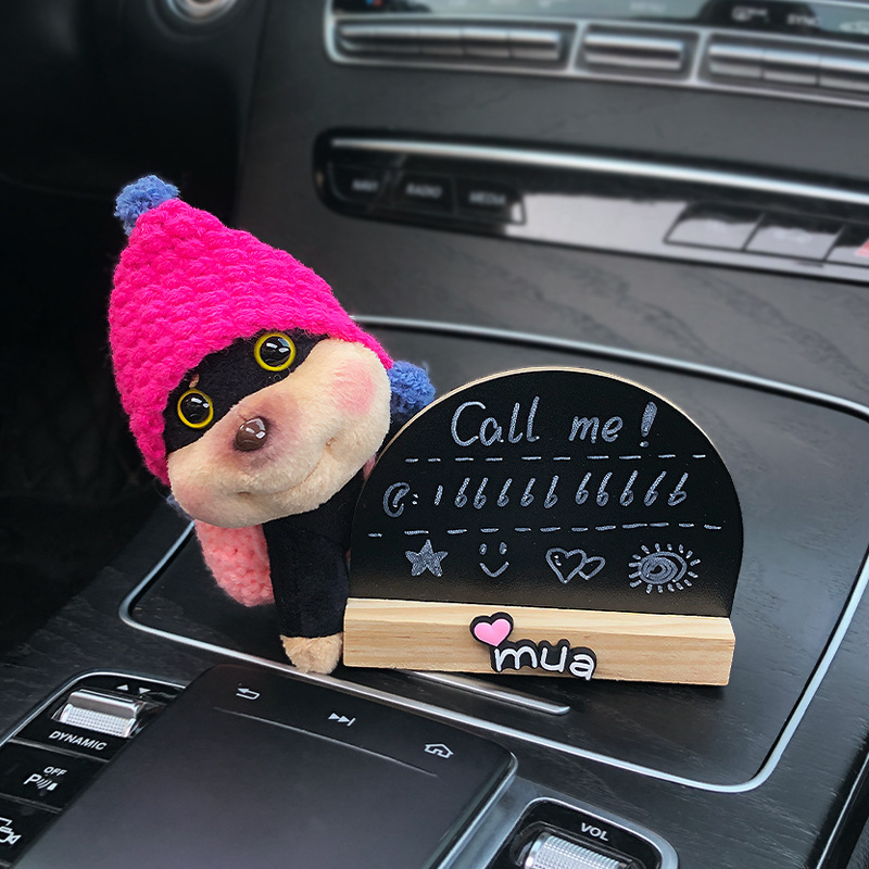 DIY abeja perro temporal placa de estacionamiento de automóviles muñecas