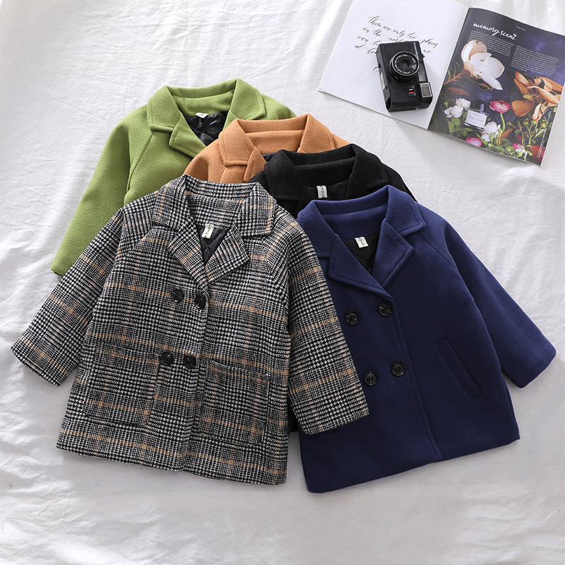 Boys' Spring and Autumn Foreign Trade Coat 2026 New Autumn Outfit Children's Korean Style Stylish Woolen Coat for Young Boys