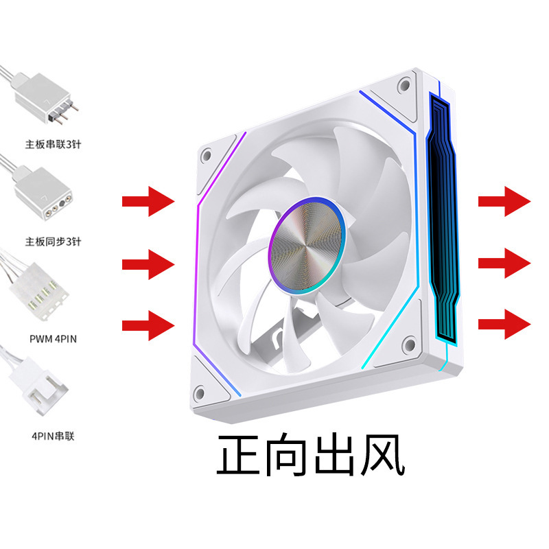 LOVINGCOOL プリズム 4RS ケースファン ARGB 神光同期 12CM 静音外光発光冷却ファン|undefined
