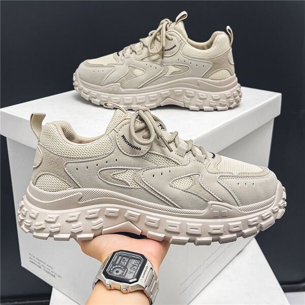Breathable trend non-slip sneakers platform for leisure