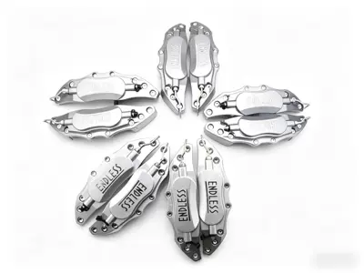 Brake caliper cover modification parts for cars - medium-sizesilver-glitter2-pieces