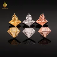 Новые горячие продажи серебряных сережек-гвоздиков S925 с инкрустацией моассанита, оптовая поставка, повседневные серьги-гвоздики