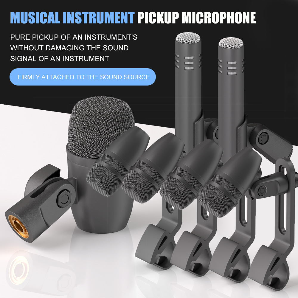 架子鼓麦克风套装专业舞台演出爵士乐器拾音7件套拾录音电容话筒