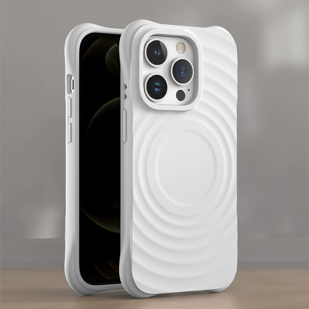 Силиконовый кейс для телефона (совместимо с Apple) для iPhone 16 Pro — 3D текстурированный магнитный дизайн, ударопрочный