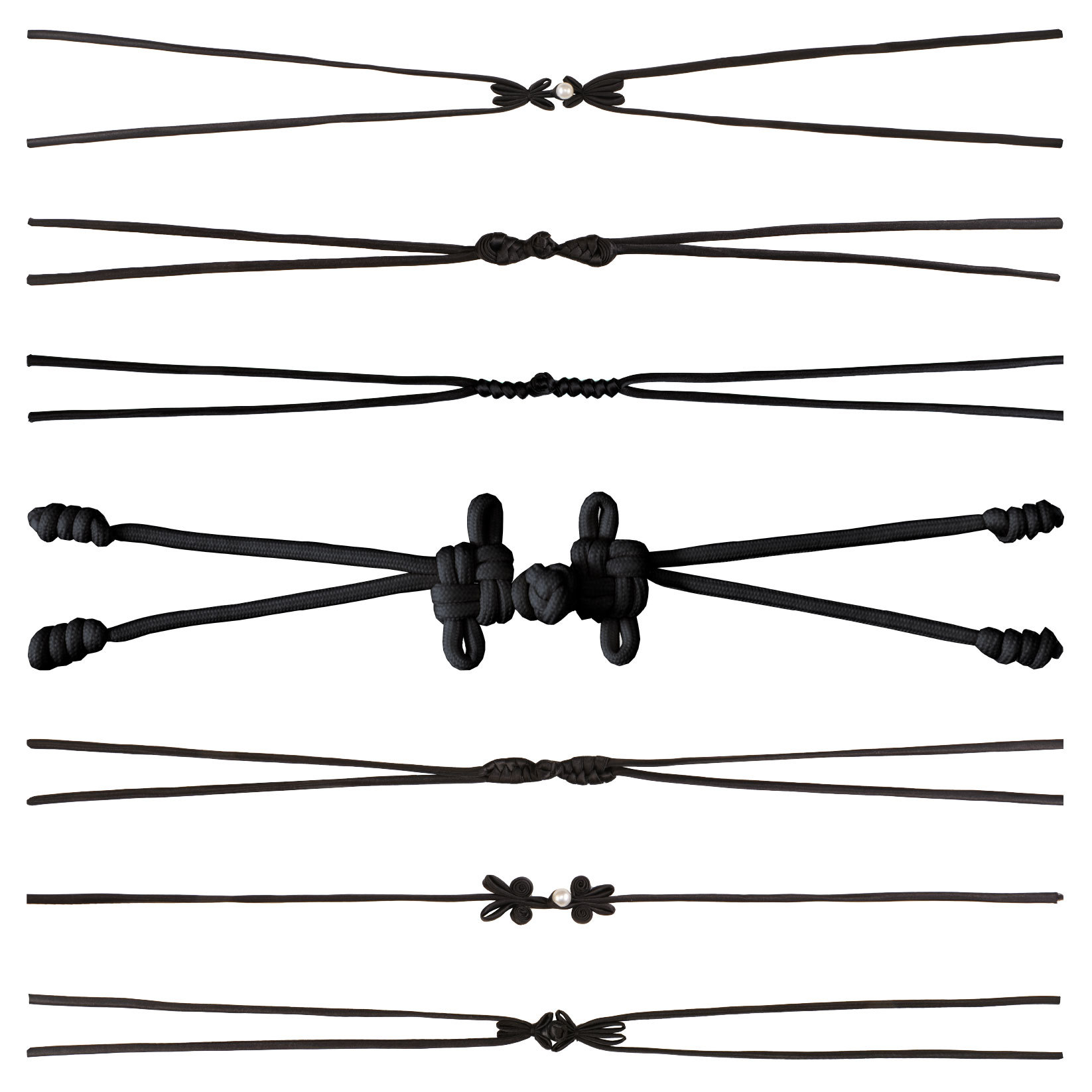 盘扣辅料扣子中式燕尾绕线玉头燕尾三圈复古汉服唐装手工旗袍纽扣