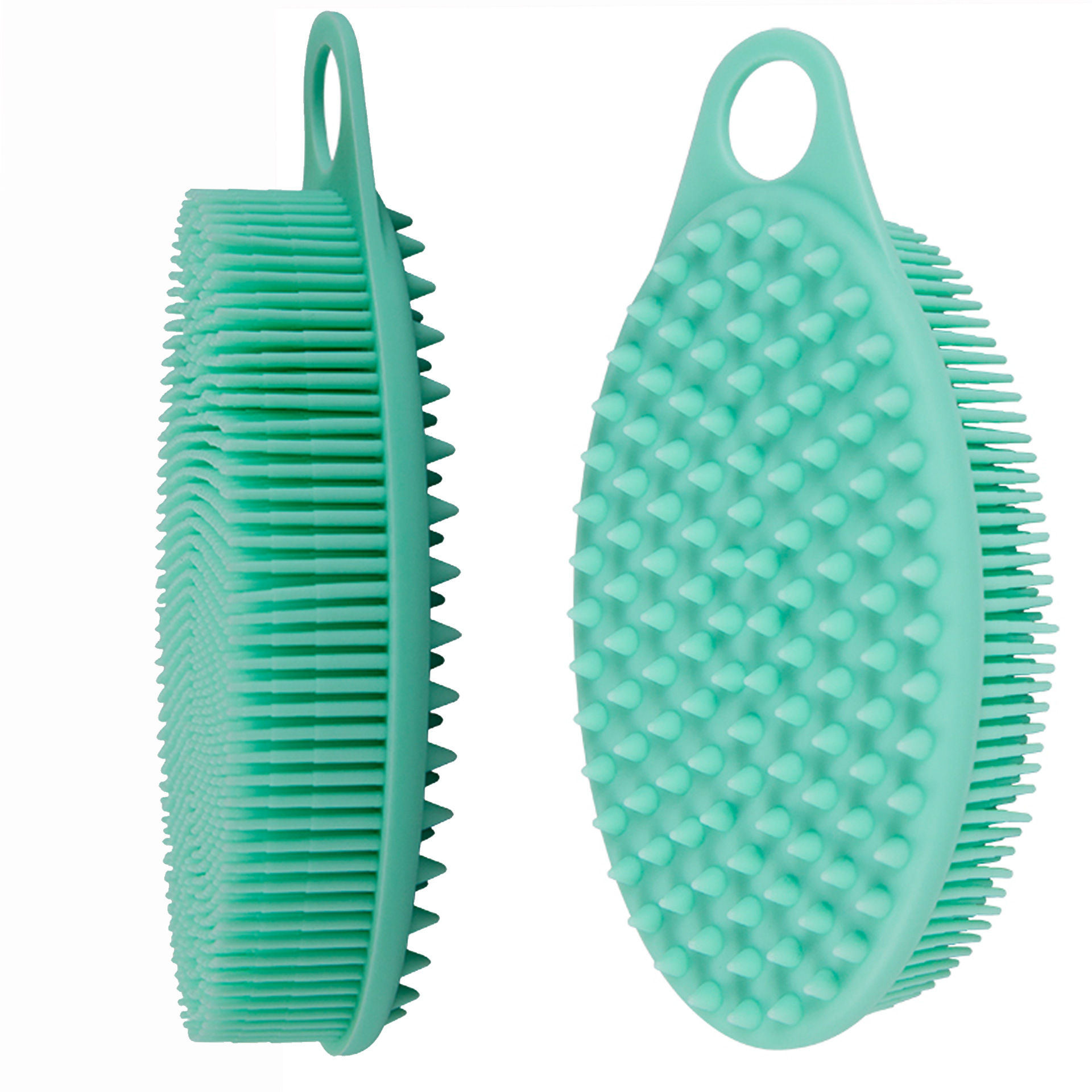 Cepillo de baño de silicona cepillo de baño de doble cara cepillo de baño de silicona artefacto casero cepillo de baño de mango largo frota espalda cepillo de baño de masaje poligonal