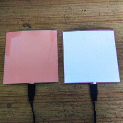 Other Ultra-thin Cuttable EL Backlight Sheet Instrument 12V LED Strip (Cold light sheet) - white-10cm10cm-with-battery-box