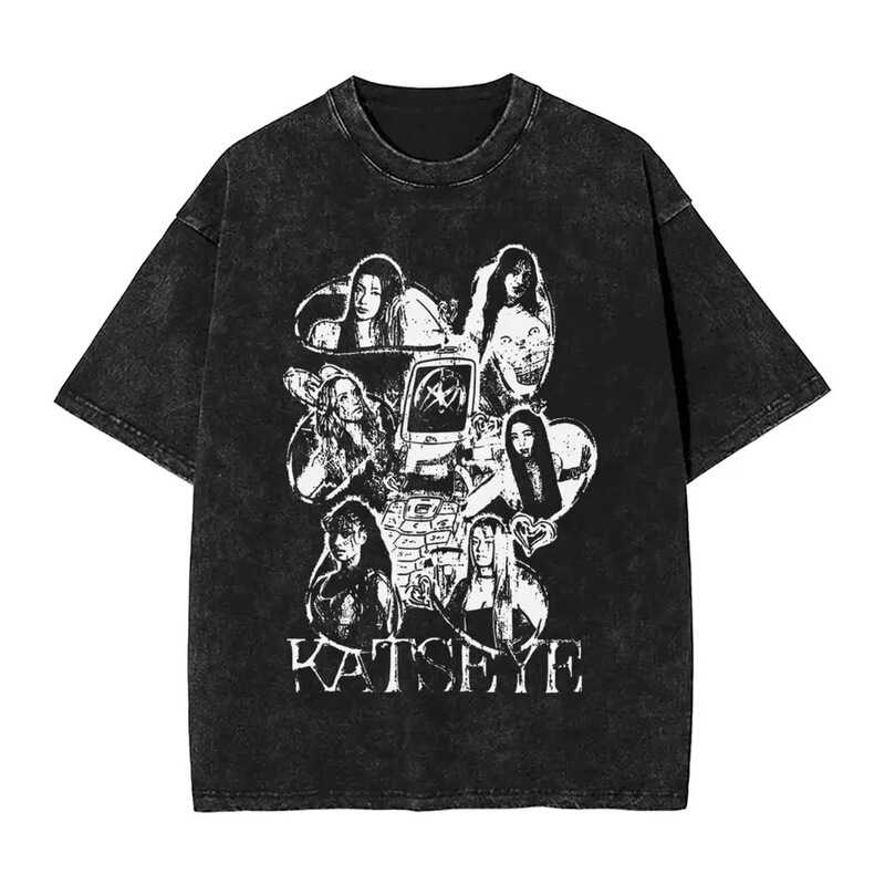 Washable Oversized T-Shirt Katseye Beautiful Chaos Tracklist Mineral T-Shirt Katseye Kpop Unisex Washable Oversized T-Shirt Katseye Beautiful Chaos Tracklist Mineral T-Shirt Katseye Kpop Unisex
