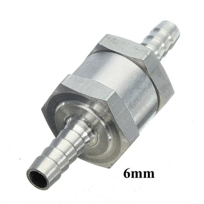 Automotive Aluminum Alloy Gasoline Diesel Fuel One-Way Check Valve 6/8/9/10/12mm One-Way Valve Check Valve Leak-Proof (Digər kuzov və aksesuarlar) - 6mm