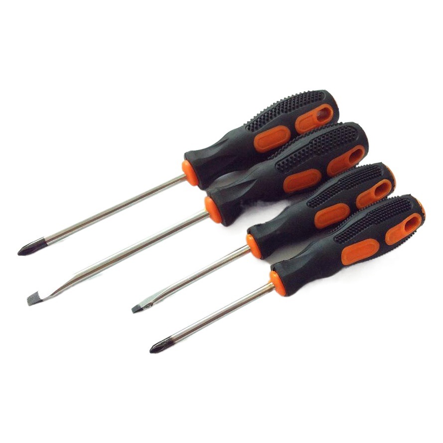 Destornillador al por mayor de fábrica 45 # de acero de dos colores mango de masaje destornillador de Cruz con destornillador magnético destornillador