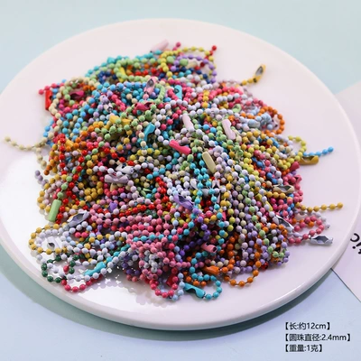 Various Types of Spring Rings and Keychains for DIY Bead Stringing, Handmade Bead Chain Connectors, and Small Accessories (Zərgərlik ara hissələri) - bead-chain-100-pieces