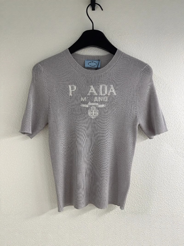 深センNanyou PD Pujia新しいスタイル胸ロゴ文字ロゴ刺繍カジュアルラウンドネックニット半袖Tシャツ女性用|undefined
