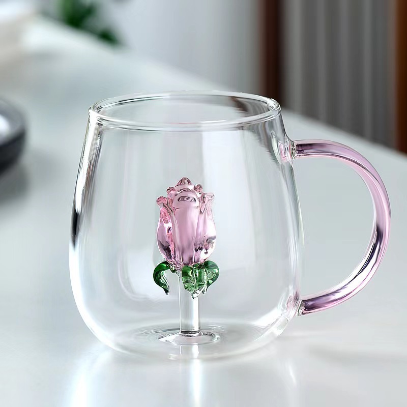 장미 입체 컵