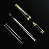 Металлическая подарочная ручка, ручка-роллер, черная подарочная коробка, с печатью вашего логотипа