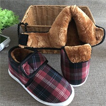 老北布鞋棉鞋加绒加厚保暖鞋冬季男女手工中老年牛筋底防滑耐磨