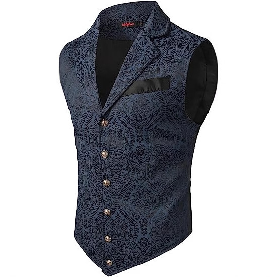Amazon Foreign Trade New Men's Vest Medieval Costume Retro Gothic Long Dress Vest Halloween Costume Amazon Foreign Trade New Men's Vest Medieval Costume Retro Gothic Long Dress Vest Halloween Costume