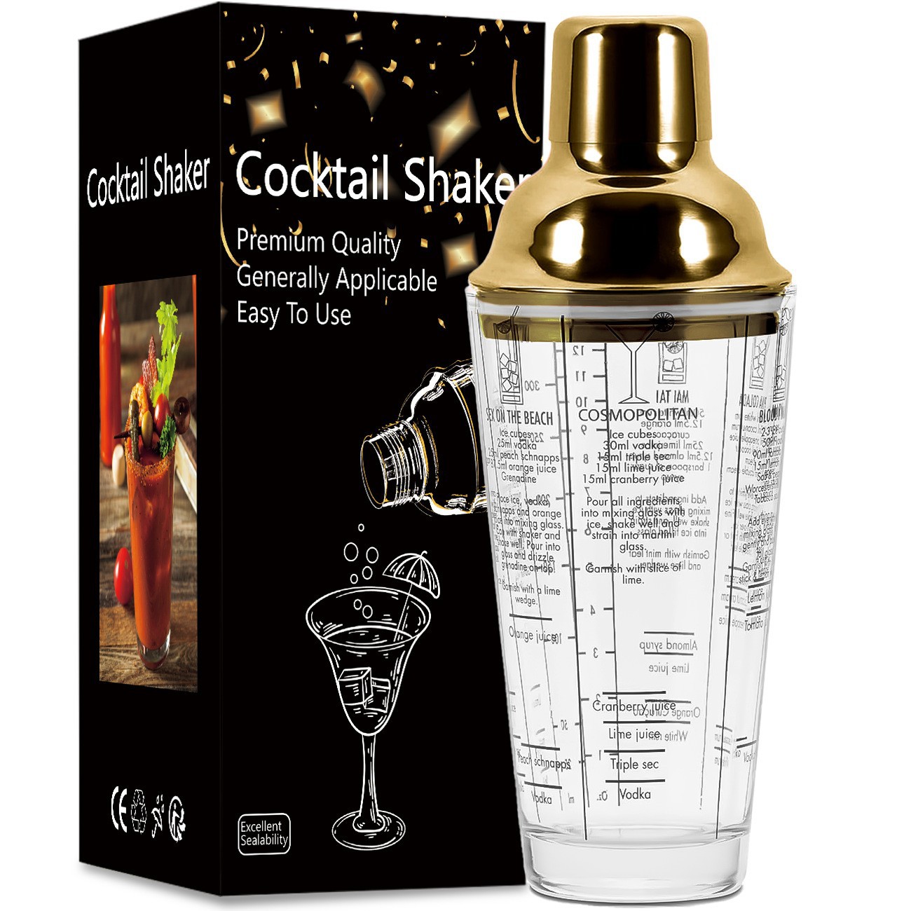 [스테인리스] 400ml 금유리