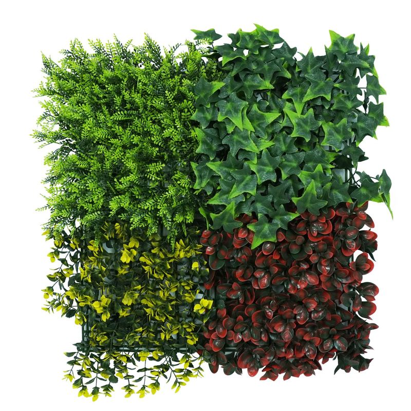 跨境热卖仿真植物墙造景装饰假花墙尤加利米兰装饰植物绿叶背景墙|undefined