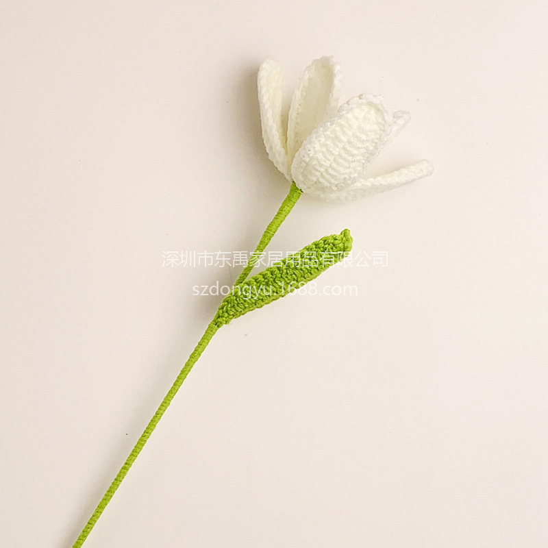 玫瑰花编织花束假花手工钩针仿真花毛线花朵成品情人节教师节礼物|undefined