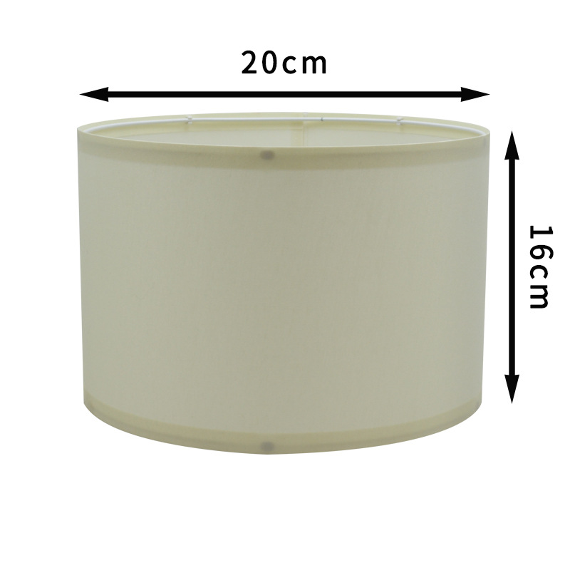 Accesorios de la pantalla de la lámpara E27 cilíndrica de lino lámpara de noche lámpara de pared lámpara de pie pantalla de tela DIY