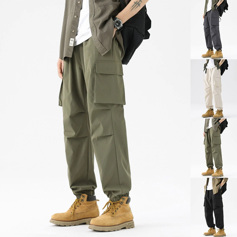 Мужские весна-осень 2024 Новые свободные прямые комбинезоны ветрозащитные непромокаемые спортивные повседневные брюки