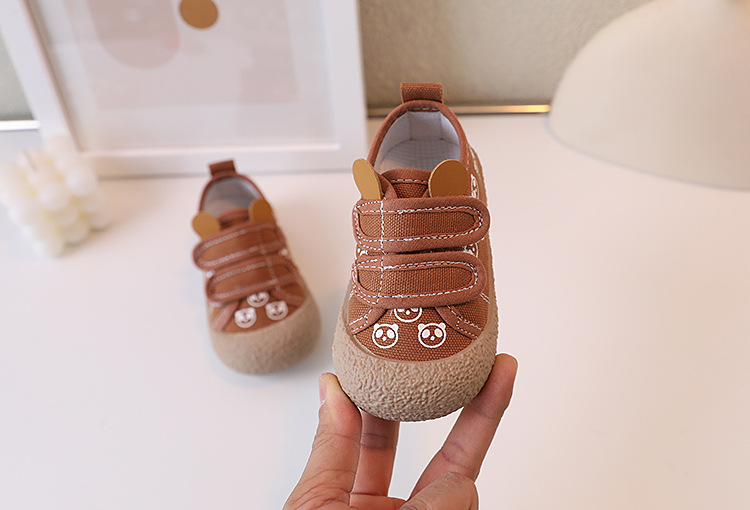 Korean version cute cartoon children's canvas 2023 Spring and Autumn new trendy boys' biscuit shoes, girls' casual shoes_voghion.com