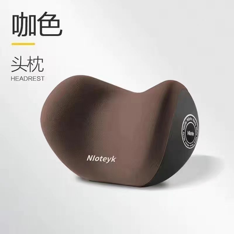 Logotipo personalizado coche de gama alta pequeño reposacabezas soporte lumbar cojín de espuma de memoria cojín lumbar respaldo almohada lumbar soporte para el cuello del coche