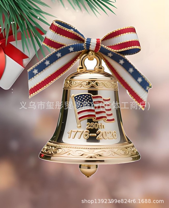 跨境新品美国250周年自由钟亚克力装饰挂件平面2D挂牌|undefined