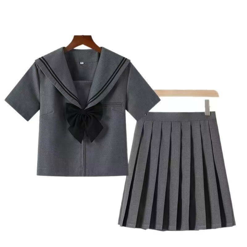 工厂代发包售后灰二本jk制服水手服jk校供感百褶裙jk套装jk裙正版|undefined